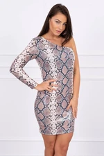 Snake sequin dress in beige color