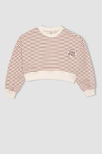 DEFACTO Crop Crew Neck Sweatshirt