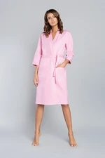 Kalia bathrobe with 3/4 sleeves - pink