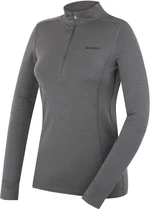 Women's merino sweatshirt HUSKY Aron Zip L dk. grey green