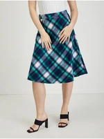 Green-blue ladies plaid skirt ORSAY - Ladies