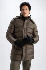 DEFACTO Slim Fit Hooded Faux Fur Coat