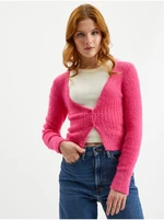 Dark Pink Ladies Cardigan Noisy May Sweet - Ladies