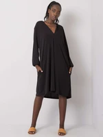 Black Yetta dress with V-neck