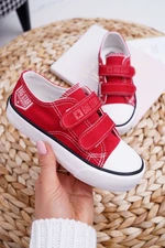 Kids Sneakers Big Star with Velcro - red