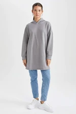 DEFACTO Regular Fit Sweatshirt Fabric Long Sleeve Tunic