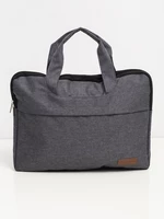 Grey textile laptop bag