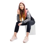 Women's tracksuit GLANO - black/pink