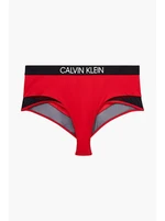 Červený spodný diel plaviek High Waist Bikini Calvin Klein Underwear