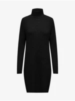 Čierne dámske melírované svetrové šaty ONLY Silly