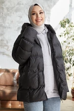 InStyle Mona Casual Puffer Jacket - Black