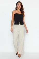 Trendyol Beige Wide Leg High Waist Woven Trousers