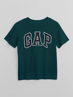 Tmavozelené chlapčenské tričko GAP