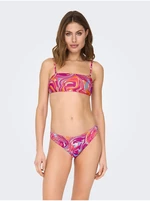 Dark pink Women's Patterned Swimwear Bottoms ONLY Lolli - Women