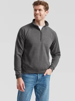 Grey Men's Sweatshirt Zip Neck Sweat Fruit of the Loom