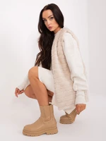 Creamy women's fur vest OCH BELLA