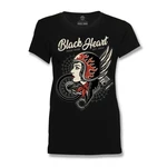 Dámské triko BLACK HEART Motorcycle Girl  S  černá