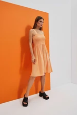 WOMEN'S DRESS L-SU-4038 PEACH