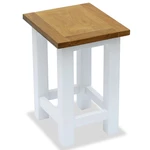 End Table 10.6"x9.4"x14.6" Solid Oak Wood