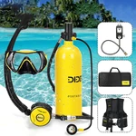 DIDEEP X5000 Plus+ 2L Scuba Diving Tank Air Snorkeling Oxygen Cylinder Underwater Equipment with Vest Bag Adapter Glasse