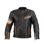 Kožená moto bunda W-TEC Brenerro  3XL  Black-Orange-White