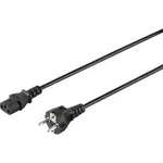 Síťový kabel s IEC zásuvkou Basetech BT-1886938, 3.00 m, černá