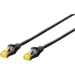 Síťový kabel RJ45 Digitus DK-1644-A-0025/BL, CAT 6A, S/FTP, 25.00 cm, černá