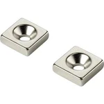 Hranatý permanentní magnet TRU COMPONENTS W10L10T3-M3, (d x š x v) 10 x 10 x 3 mm, N35