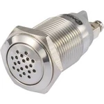 Miniaturní bzučák, TRU COMPONENTS GQ19B-SM/R/12V, podsvícený, stálý tón, 75 dB, 12 V/DC, 19 mm, 1 ks