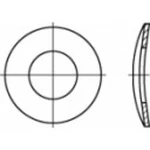 Pružné podložky Toolcraft, DIN 137, vnitřní Ø 4,3 mm, vnější Ø 9 mm, 100 ks