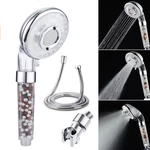 High Pressure Handheld Ionic Filter Shower Head Hose Holder Bathroom Healthy