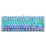 K550 87 Keys Wired Mechanical Keyboard Blue Switch Waterproof 19 RGB Backlight Gaming Keyboard for Windows XP/7/8/10