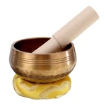 Hand Hammered B Crown Chakra Tibetan Yoga Singing Bowl With Wood Stick for Meditation Yoga