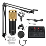 BM800 Condenser Microphone Sound Card V9X PRO Mixer Live Streaming Broadcast Recording Mic BM800 Kit Microfone Computer