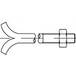 TOOLCRAFT  TO-6855267 skrutky do muriva a do základov M8 80 mm  DIN 529   ocel pozinkované 50 ks