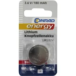 Conrad energy LIR2477 gombíkový akumulátor LIR 2477 lítiová 180 mAh 3.6 V 1 ks