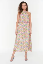 Trendyol Multicolor Patterned Halter Neck Dress