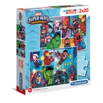 Clementoni - Puzzle Supercolor 2x20 Superhero