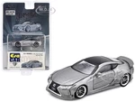 Lexus LC500 LB Works RHD (Right Hand Drive) Silver Metallic with Black Top and Graphics Limited Edition to 1200 pieces 1/64 Diecast Model Car by Era