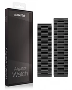 Náhradní kovový řemínek pro Aligator Watch Pro a Aligator Watch Pro X 22mm, černá