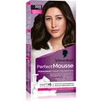 Schwarzkopf Perfect Mousse permanentná farba na vlasy odtieň 300 Black brown 2x35 ml