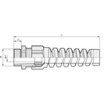 Kabelová průchodka LAPP SKINTOP® BS ISO M 16X1,5 53017610 se spirálou chránící proti ohybu polyamid, délka závitu 12 mm, stříbrnošedá (RAL 7001), 100 