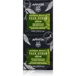 Apivita Express Beauty Exfoliating Face Scrub Olive intenzivní čisticí peeling na obličej 2 x 8 ml