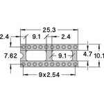 Patice pro IO Preci Dip 110-83-320-41-001101, 20pól., 7,62 mm, pozlacené kontakty