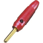 Banánkový konektor TRU COMPONENTS Ø pin: 4 mm, zástrčka, rovná, červená, 100 ks