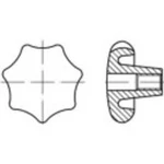 Hvězdicová ovládací matice TOOLCRAFT N/A, 8 mm, Šedá litina, 10 ks