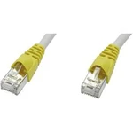 RJ45 (křížený) síťový kabel CAT 6A S/FTP 7.50 m šedá samozhášecí, s ochranou Telegärtner