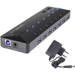 USB 3.0 hub Renkforce RF-3806034 7 + 2 porty, černá