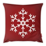 Obliečka na vankúš Vitaus Christmas Period Red Simple Snowflake, 43 x 43 cm