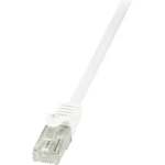 LogiLink CP2011U RJ45 sieťové káble, prepojovacie káble CAT 6 U/UTP 25.00 cm biela s ochranou 1 ks